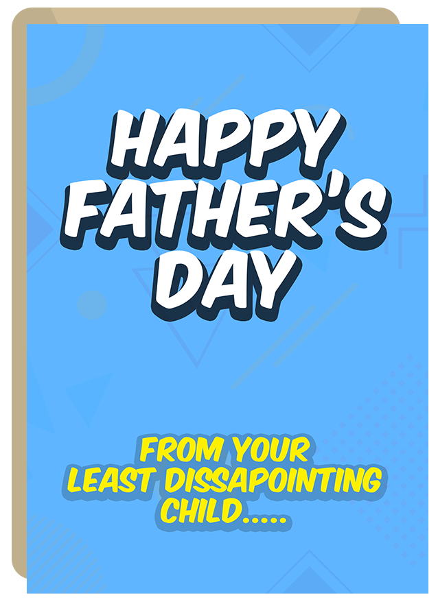 Disappointment - Irish Father's Day Card